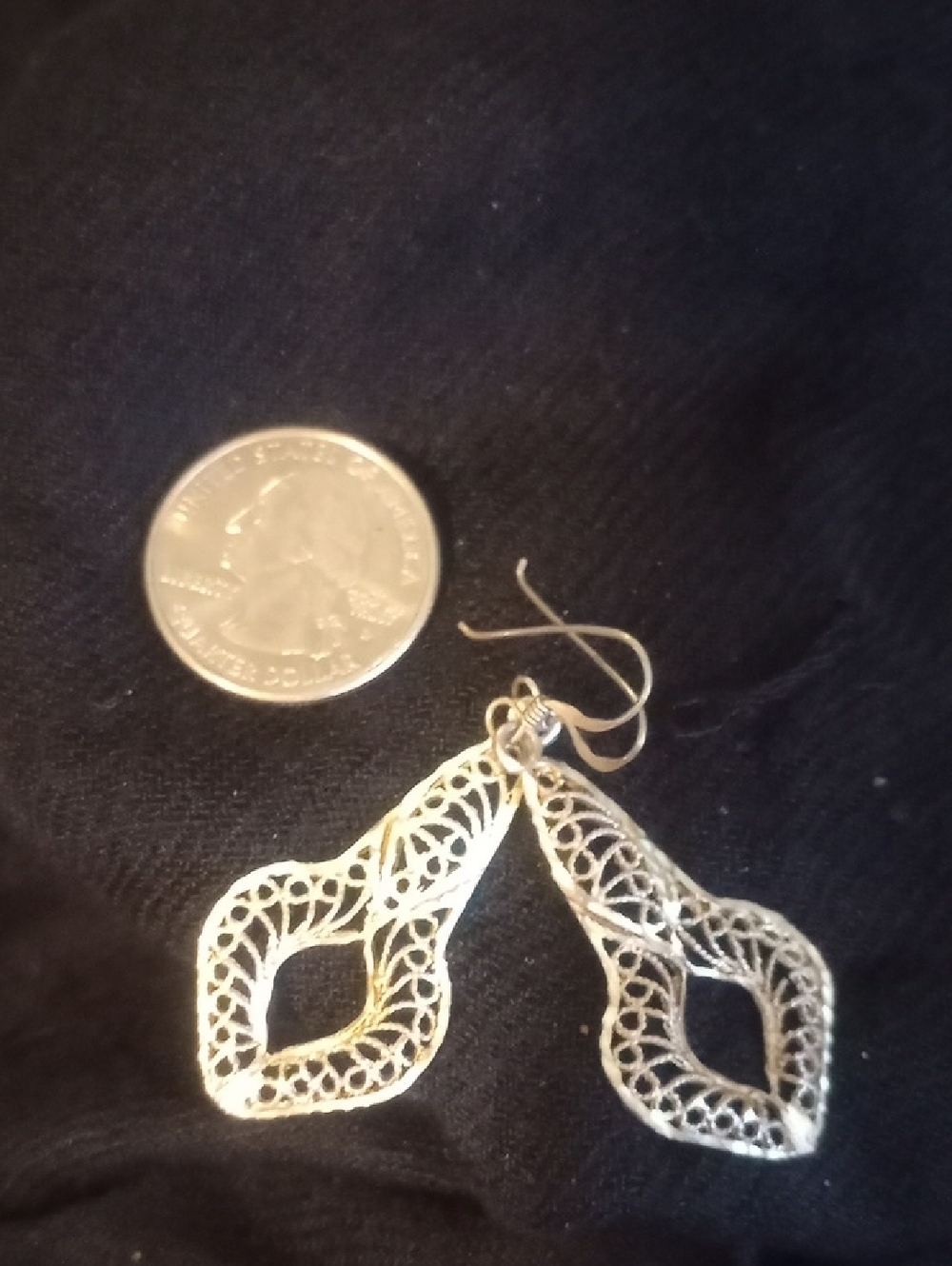 Delicate Gold Filigree Drop Earrings - Elegant Women's Jewelry